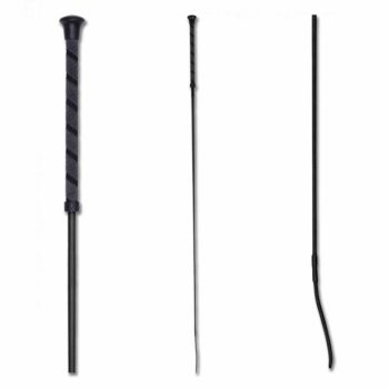   Waldhausen, Díjlovagló ostor - csúszásmentes, fekete, 110 cm