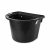 Hordozható vályú, hordozható fogantyúval, fekete