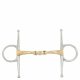 BR kétszertört pálcás zabla, Soft Contact 12 mm pálca 127 mm, 14.5 cm