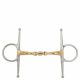 BR kétszertört pálcás zabla, Soft Contact 14 mm pálca 127 mm, 14.5 cm