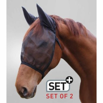   Waldhausen, 2 db-os Basic légymaszk szett, fülvédővel, fekete (füllel), XFull