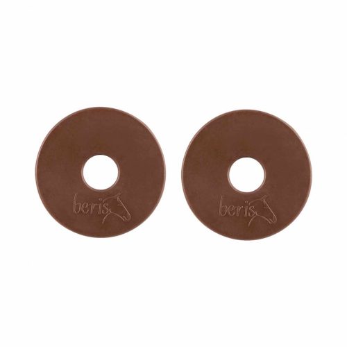 Beris, rubber Bit Guards, brown, pair