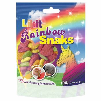   Likit Snacks Rainbow, színes, szív alakú jutalomfalat lovaknak, 100gr