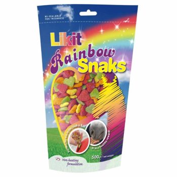   Likit Snacks Rainbow, színes, szív alakú jutalomfalat lovaknak, 500gr