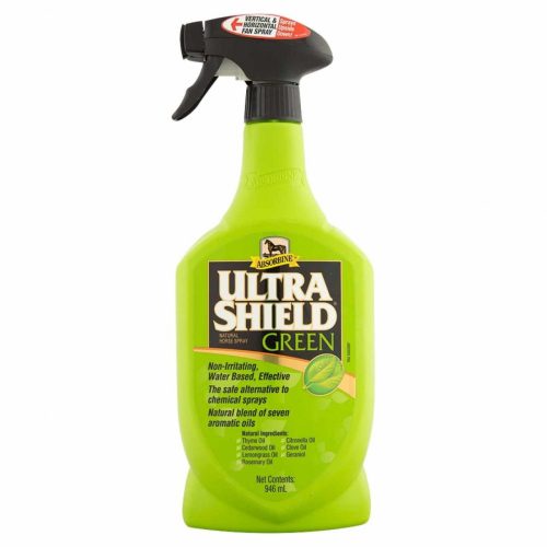 Absorbine Ultrashield Green, vízbázisú szőrfényesítő spray, hétféle olajjal, 646ml