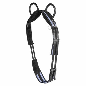   Synthetik futószáras heveder két fogantyúval, fekete/szürke, Shetty